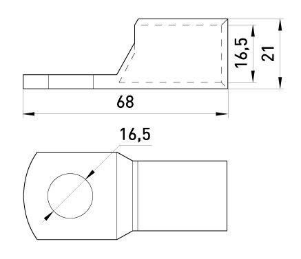 Медный кабельный наконечник E.Next e.end.stand.c.150 луженый (s19009) - фото №1