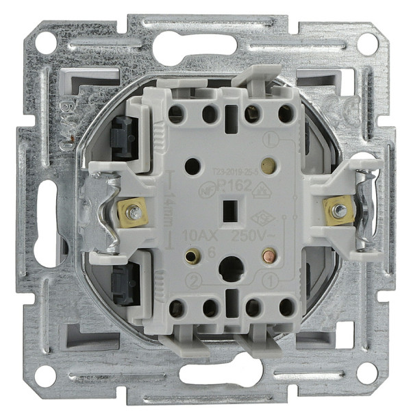 Переключатель 1-клавишный без рамки алюминий Asfora, EPH0400161 - фото №3