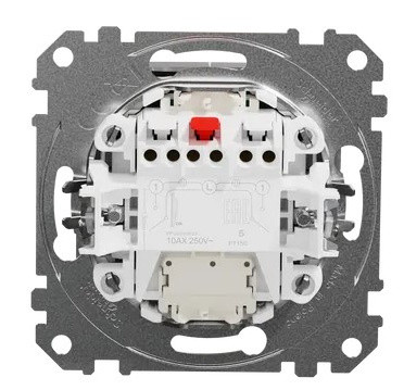 Двоклавішний вимикач Schneider Electric Sedna Design & Elements з підсвіткою алюміній SDD113105L - фото №3