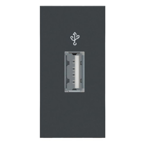 Розетка USB Schneider Electric NU342954 для передачи данных 1М (антрацит) - фото №1