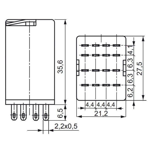 Електромеханічне реле ETI 002473008 ERM4-024AC 4p - фото №1