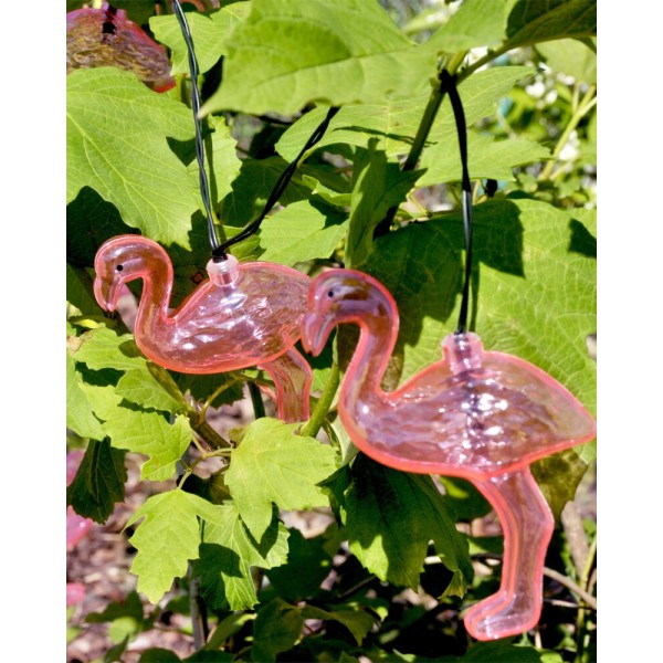 Гирлянда на солнечной батарее Goldlux 311535 Flamingo LED 6500K IP44 розовая - фото №2