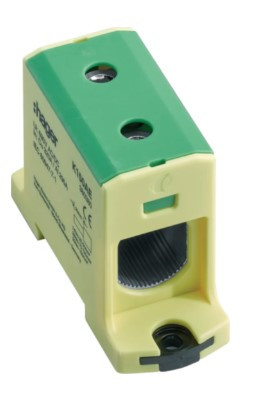 Клема для Al+Cu Hager K150AE 25-150мм2 жовто-зелена