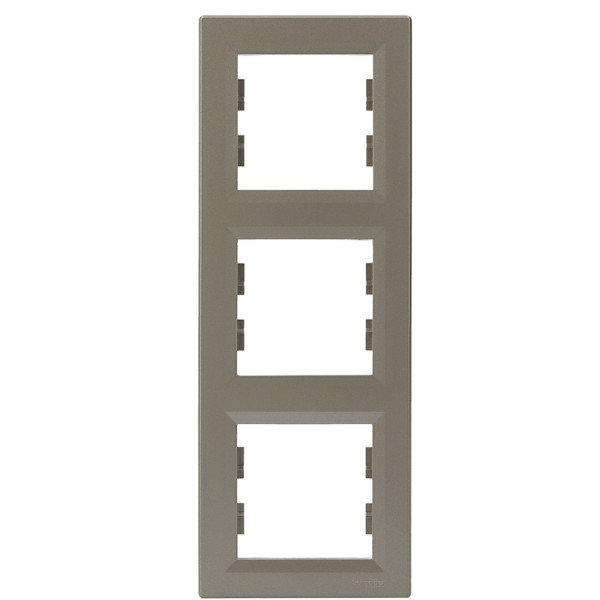Рамка тройная вертикальная бронза Asfora, EPH5810369