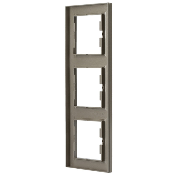 Рамка тройная вертикальная бронза Asfora, EPH5810369 - фото №3