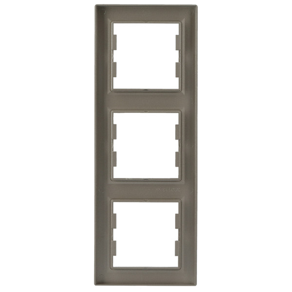 Рамка тройная вертикальная бронза Asfora, EPH5810369 - фото №4