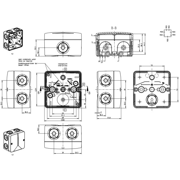 Клеммная коробка Spelsberg Abox 025-25² (sp80240701) IP65 с клеммником - фото №12