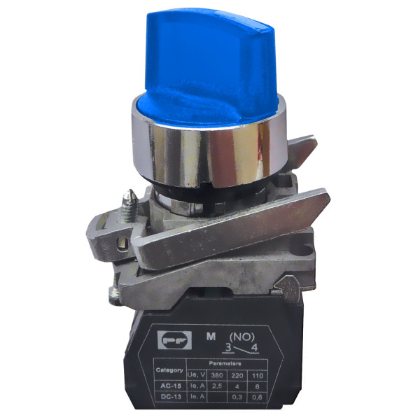 Переключатель Promfactor FP4-BK3665230 2NО голубой (FP4-BK3665230)