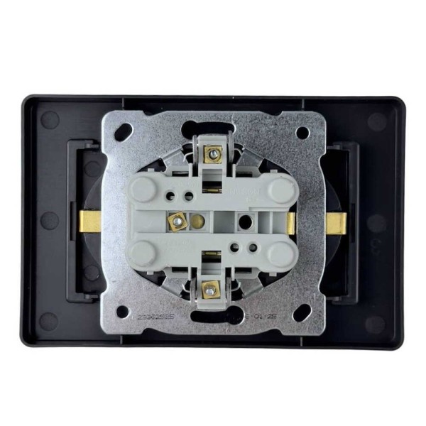 Розетка Nilson Selene антрацит 2-на з заземленням ( 23362525 ) - фото №1