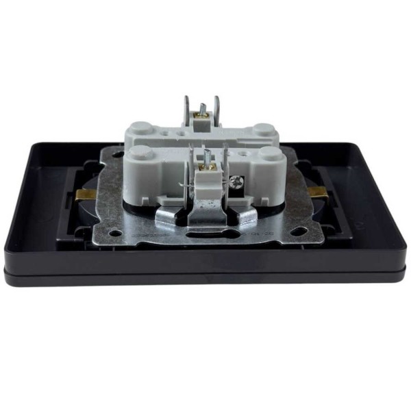 Розетка Nilson Selene антрацит 2-на з заземленням ( 23362525 ) - фото №3