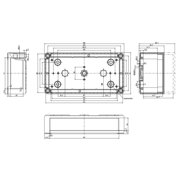 Коробка разветвительная Spelsberg PS 1809-6-o (sp11041001) IP66 с гладкими стенками - фото №5