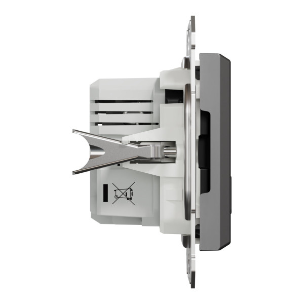 USB розетка Schneider Electric Asfora EPH2700371 USB/Type-C 2,4А антрацит - фото №1