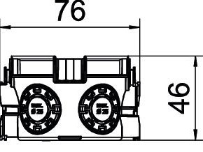 Підрозетник Obo Bettermann UG 46 в цеглу/бетон (без гвинтів) 2003700 - фото №1