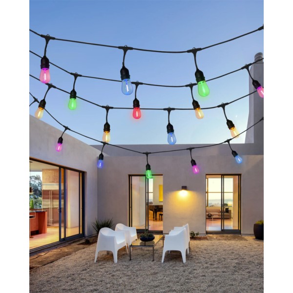 Гирлянда Goldlux 322166 Party Neon E27 10x6W 2700K 50Lm IP44 черная - фото №1