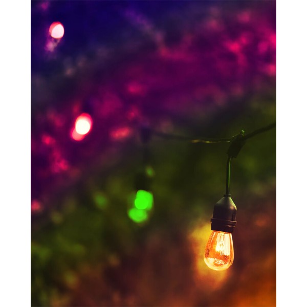 Гирлянда Goldlux 322166 Party Neon E27 10x6W 2700K 50Lm IP44 черная - фото №2