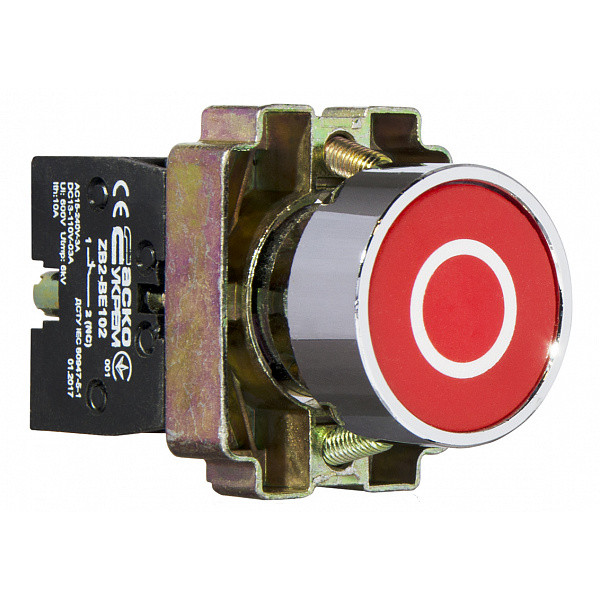 Кнопка «Стоп» Аско-Укрем XB2-BA4322 червона (A0140010065) - фото №3