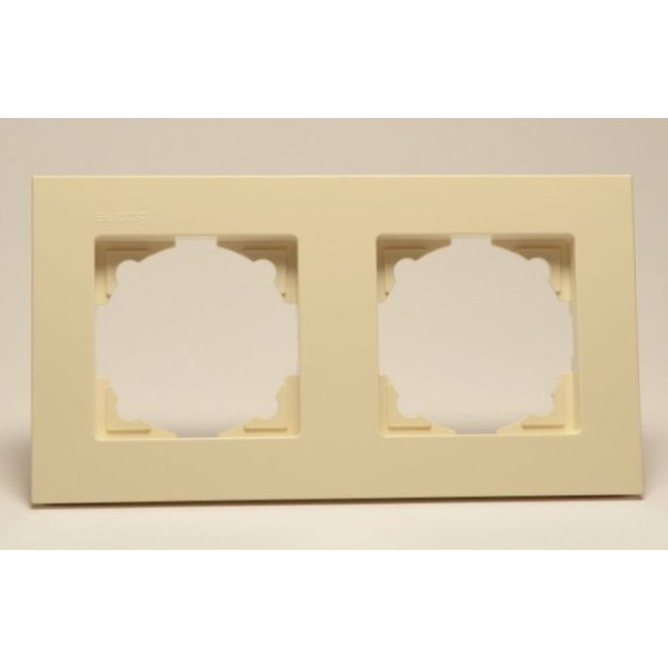 Рамка 2-місна Gunsan Eqona крем - фото №1
