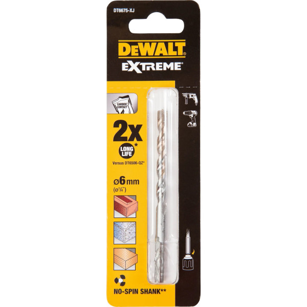 Твердосплавне свердло по бетону DeWALT DT6675 Extreme 6х100/60мм - фото №2