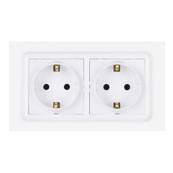 Розетка Nilson Unique белая 2-я с заземлением ( 28111025 )