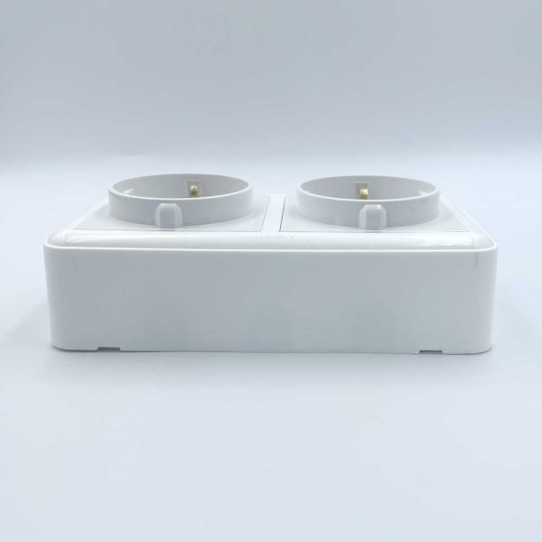 Розетка Nilson Unique белая 2-я с заземлением ( 28111025 ) - фото №2