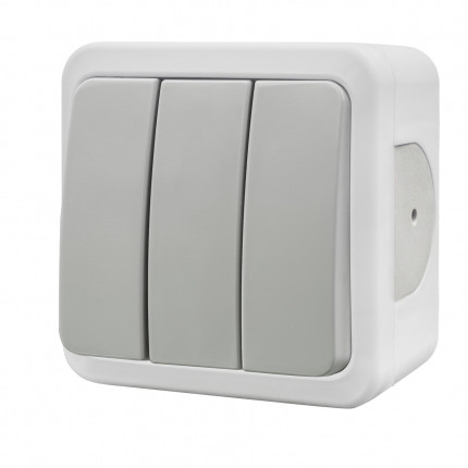 Накладний 3-кл вимикач NE-AD MULTIMA 92-51-33 білий