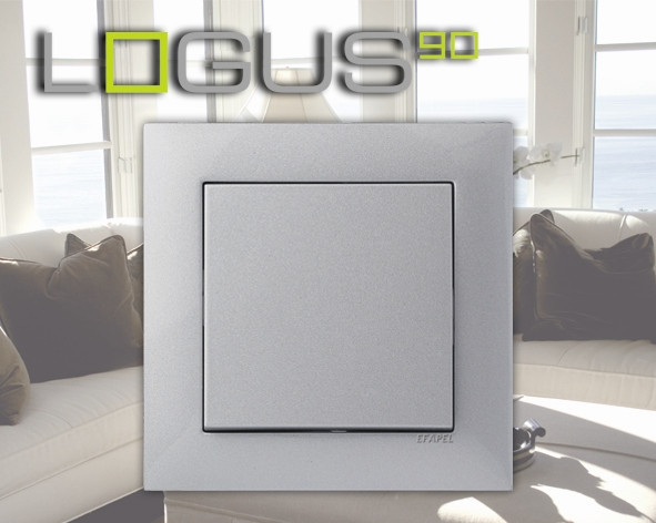 Одноклавишный выключатель Logus 21011 TAL 10АХ 250В (алюминий) - фото №1