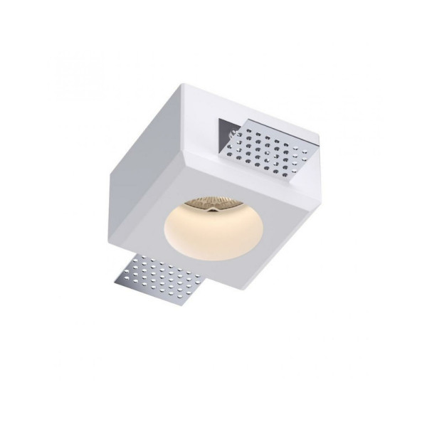 Гіпсовий точковий врізний світильник Kloodi KD-GIPS SQ80 H50 GU10 1x10W IP20 Wh