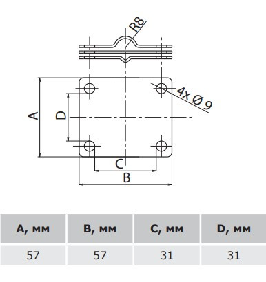 З'єднувач DKC NG3115 для стрижня Ø16 та прута Ø8-10мм 25x4мм із сталі гарячого цинкування - фото №1