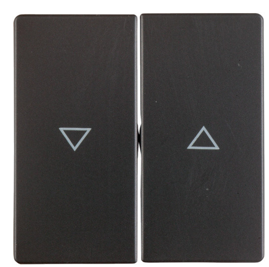 Двоклавишна клавіша вимикача Berker Qx 16256086 із символом «Стрілка» (антрацит)