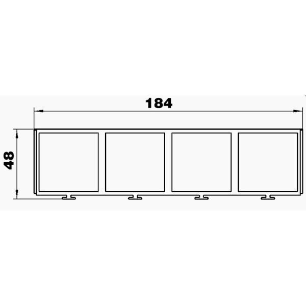 Супорт-рамка для лючка на підлогу OBO Bettermann (7408670) MT45V під установку 4x modul45 L=184мм - фото №2