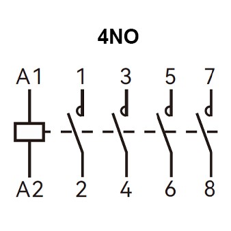 Модульный контактор TOSUNlux LCH8-63 4NO 4P 63A (6940151020264) - фото №2