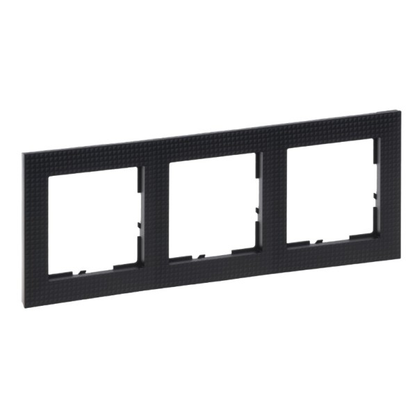 Рамка 3-постовая Legrand SUNO (черный паттерн) 721573