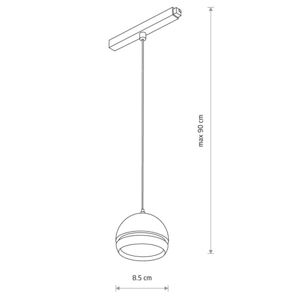 Магнитный трековый светильник Nowodvorski 10155 LVM Slot LED 1x8W 3000K 370Lm IP20 черный - фото №2