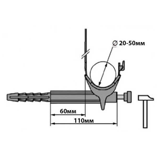 Дюбель із хомутом-комплект фасадного кріплення Sicame SC93-6PCN - фото №1