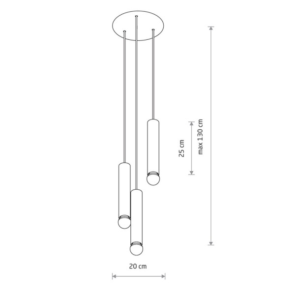Подвесной светильник, люстра Nowodvorski 7856 Baton E27 3x10W IP20 черный - фото №2