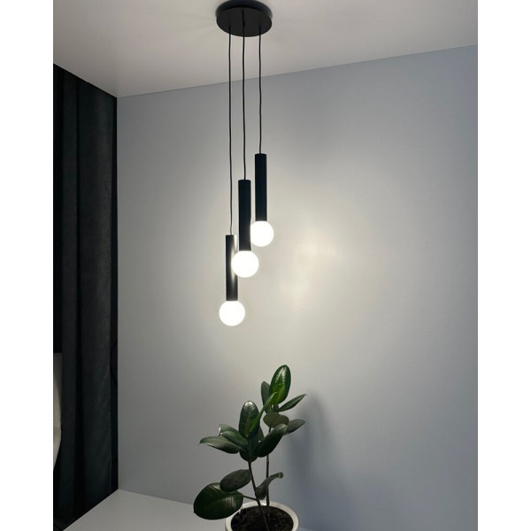 Подвесной светильник, люстра Nowodvorski 7856 Baton E27 3x10W IP20 черный - фото №3