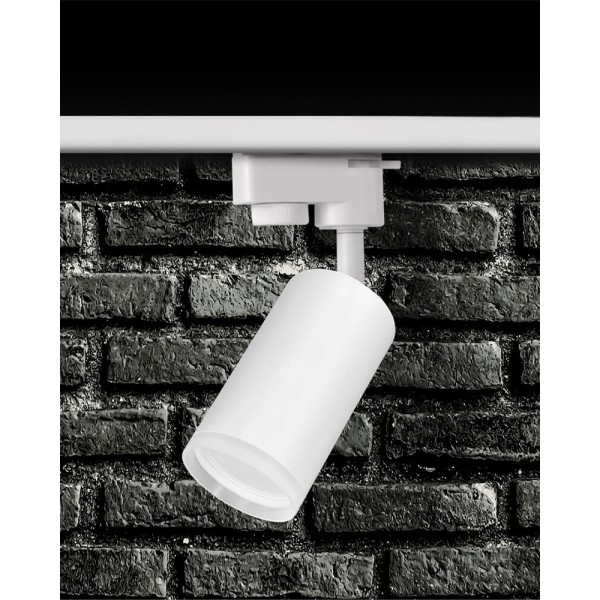 Трековий світильник Goldlux 327680 London GU10 1x10W IP20 білий - фото №1