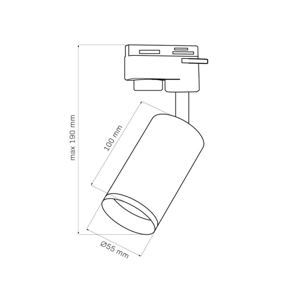 Трековий світильник Goldlux 327680 London GU10 1x10W IP20 білий - фото №3