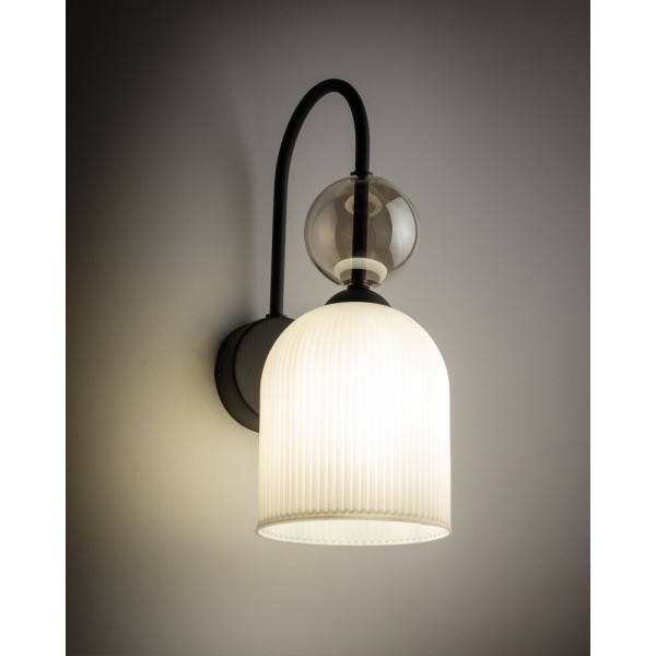 Бра, настінний світильник TK Lighting 11587 Sophia E14 1x10W IP20 бурштиновий - фото №2