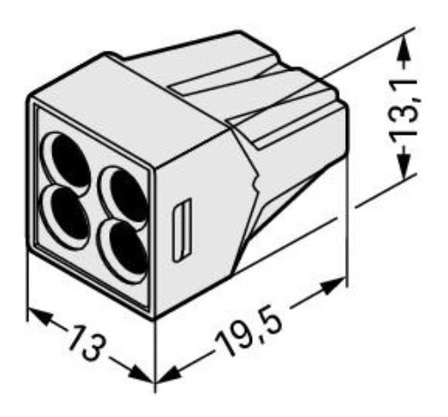 Клемма Wago 773-494 на 4 проводов EExe - фото №1