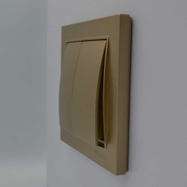 Вимикач Nilson Thor золото 2кл ( 27151003 ) - фото №2