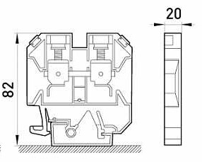 Наборная клеммная колодка E.Next e.tc.din.pro.70 на DIN-рейку (p049008) - фото №1