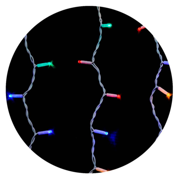 Белая уличная светодиодная гирлянда Delux EN ICICLE 108LED (90012949) 2x1м 27 мигающих диодов IP44