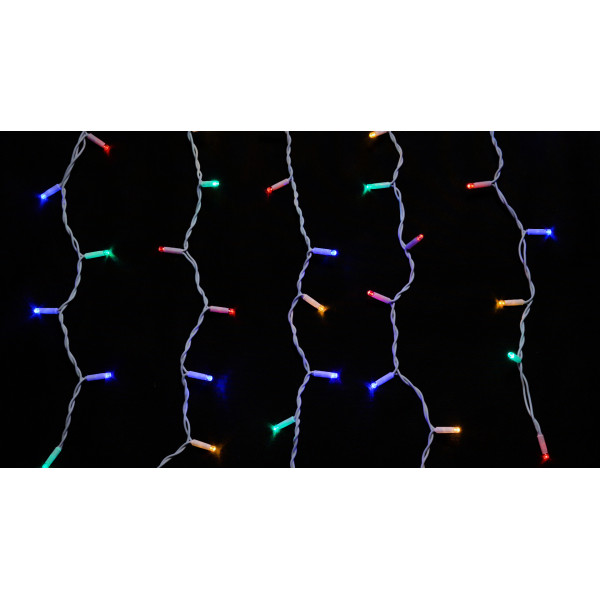 Белая уличная светодиодная гирлянда Delux EN ICICLE 108LED (90012949) 2x1м 27 мигающих диодов IP44 - фото №1