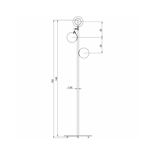 Торшер Imperium Light 1403150.05.69 Frost E14 3X40W Bk - фото №2
