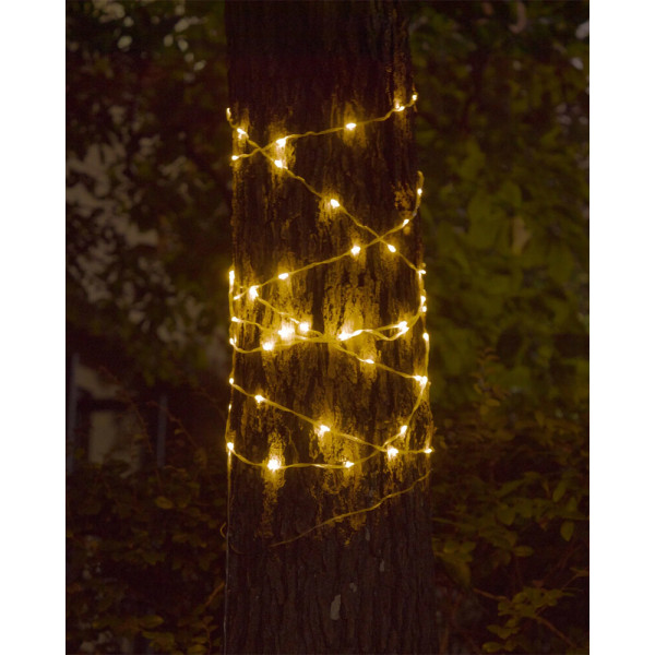 Гирлянда на солнечной батарее Goldlux 330222 LED 3000K IP44 белая - фото №1