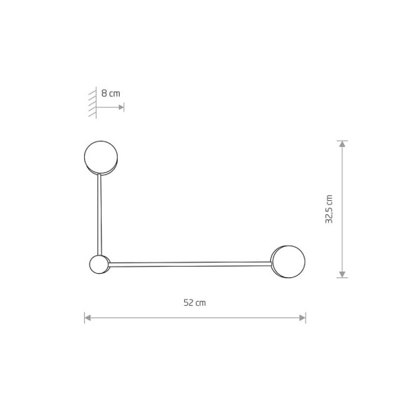Бра, настінний світильник Nowodvorski 7804 Orbit GX53 2x8W IP20 Bl - фото №1