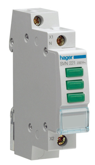 Сигнальна лампа Hager SVN221 зелена