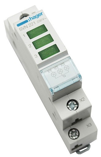 Сигнальна лампа Hager SVN221 зелена - фото №1