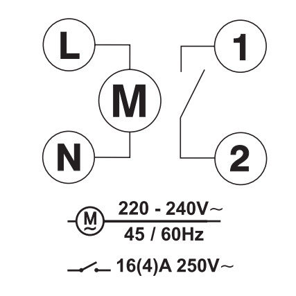 Суточный мини-таймер NOARK Ex9TAMS2 1NO 230В (111721) - фото №2